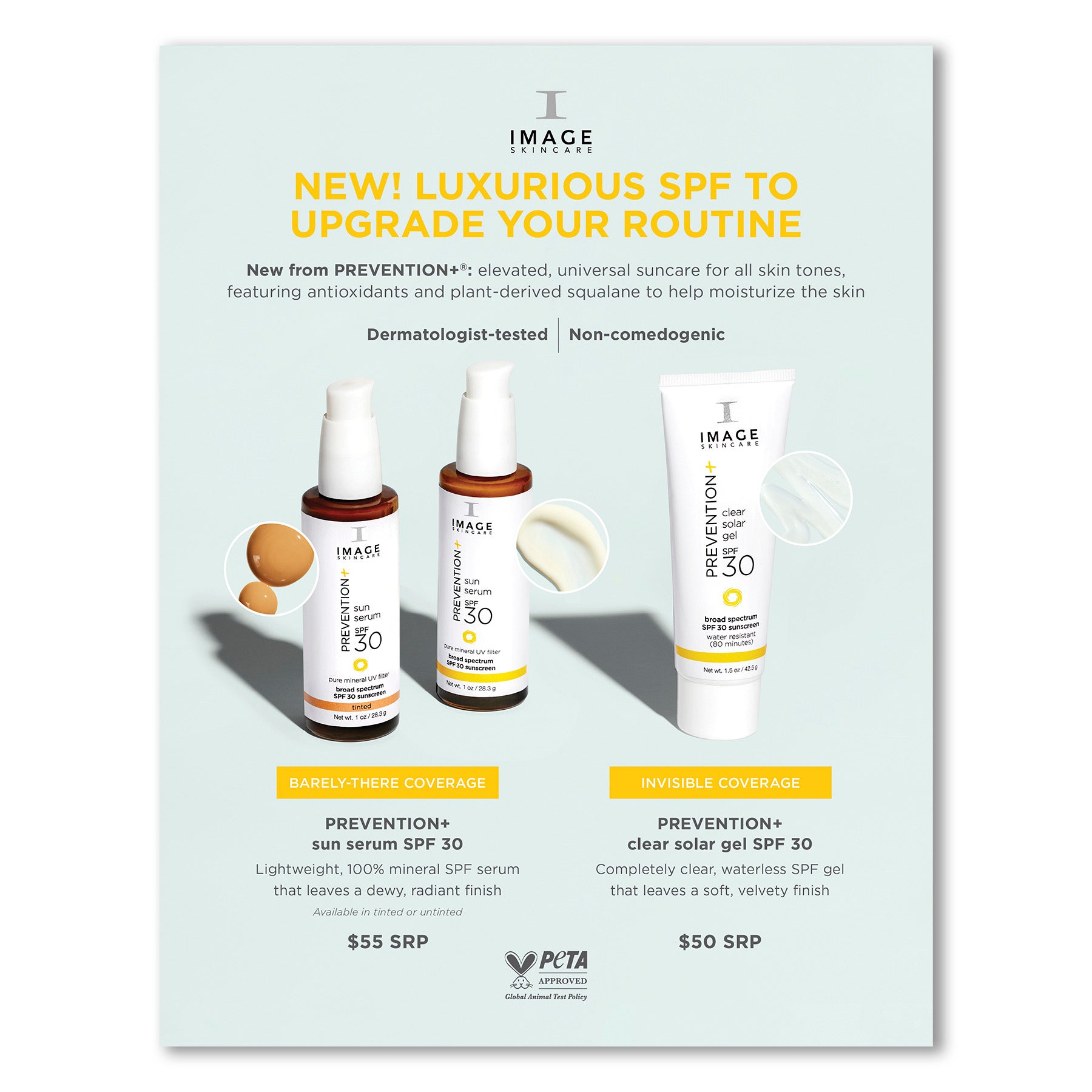 PREVENTION+® Sun Serum & Solar Gel easelback